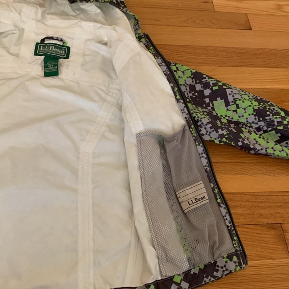 LL Bean boys rain jacket size M 5-6 - Picture 3 of 6